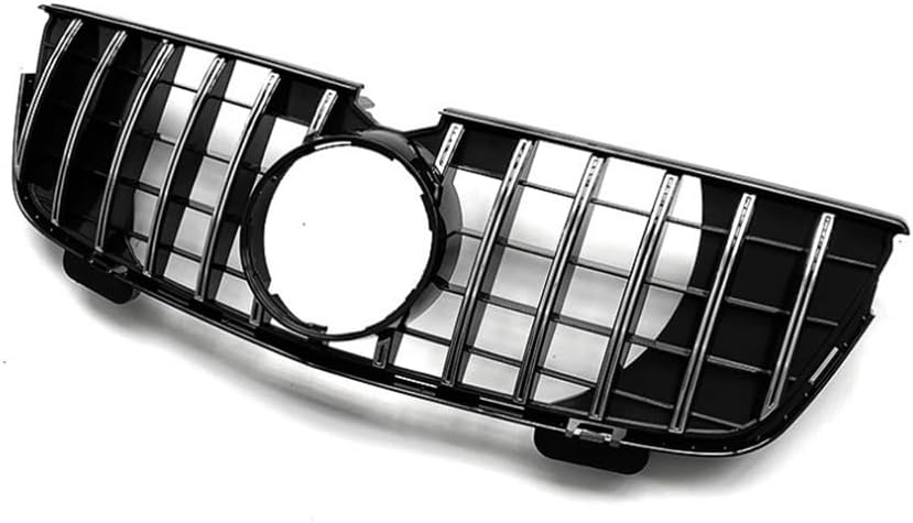 Silver GTR Panamericana Style Front Bumper Grill Grille Mesh Hood for Mercedes-Benz GL Class X164 GL320 GL350 GL450 GL500 GL550 2007 2008 2009