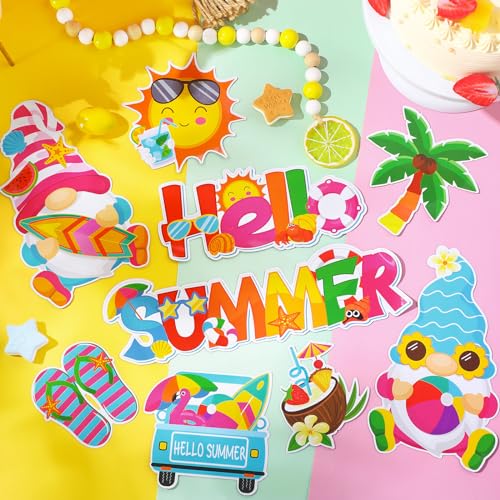 Set de 9 imanes decorativos de verano para refrigerador miniatura 5