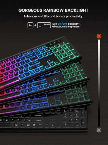 Sablute Wireless Keyboard And Mouse Backlit thumb #2