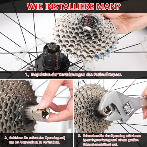 TBoonor Fahrrad Kettenpeitsche mit Zahnkranzabzieher- und Ritzelabzieher – Ansicht 4