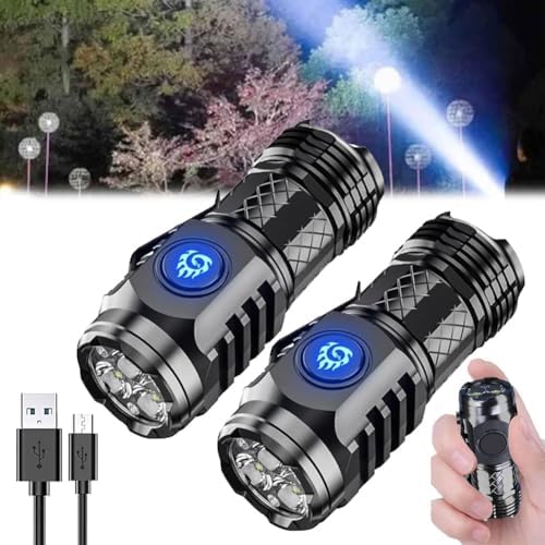 German Three-Eyed Monster Mini Flash Super Power Flashlight, LED Thumb Sized Flashlight, Original 3 Eyed Monster Mini Flashlight, Outdoor Home