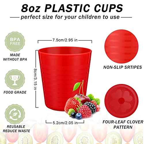Eccliy Toddler Cups Kids Cups 8 Oz Plastic Cups Reusable Cups Unbreakable Plastic Drinking Cups Tumblers For Kids Baby Toddlers, Dishwasher Safe, 6 Colors (36 Pcs) #TOP2