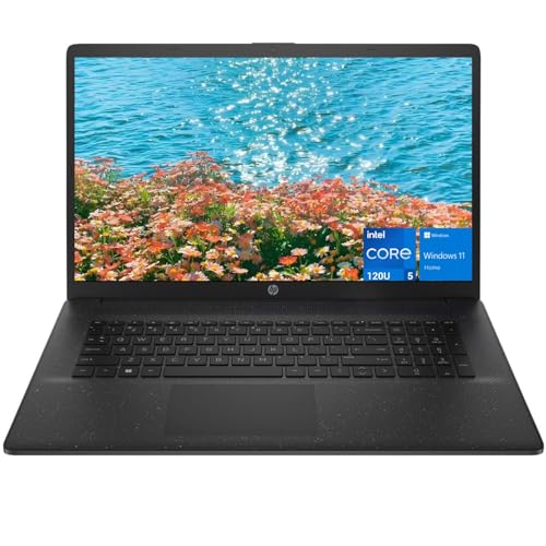 Image of HP Essential 17.3 inch HD+ Laptop, Intel Core 5 120U, 8GB RAM, 256GB SSD, Windows 11 Home, Black