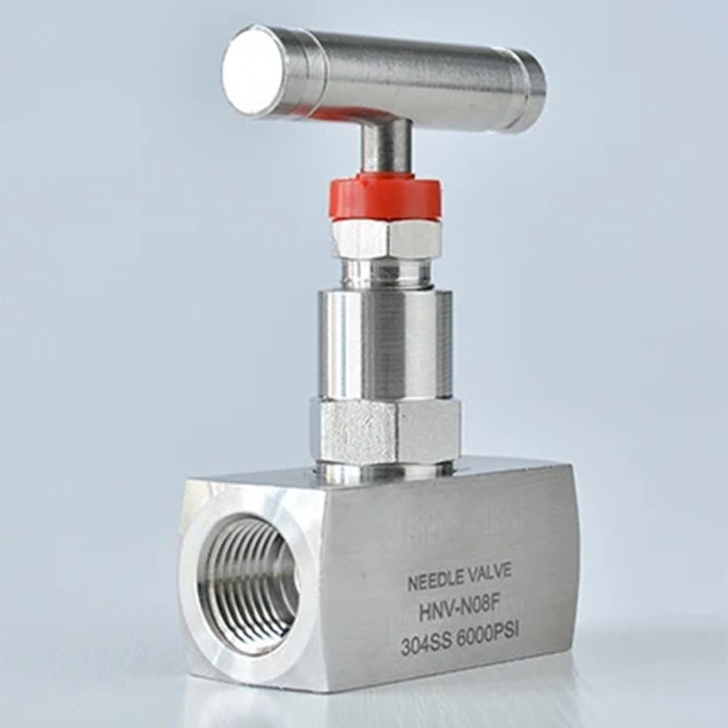1 Pcs 1/4" 3/8" 1/2" 3/4" 1" Femelle Haute Pression en Acier Inoxydable 304 Vanne À Pointeau D'arrêt J13-320P Contrôle De Débit De Grue(3/4")