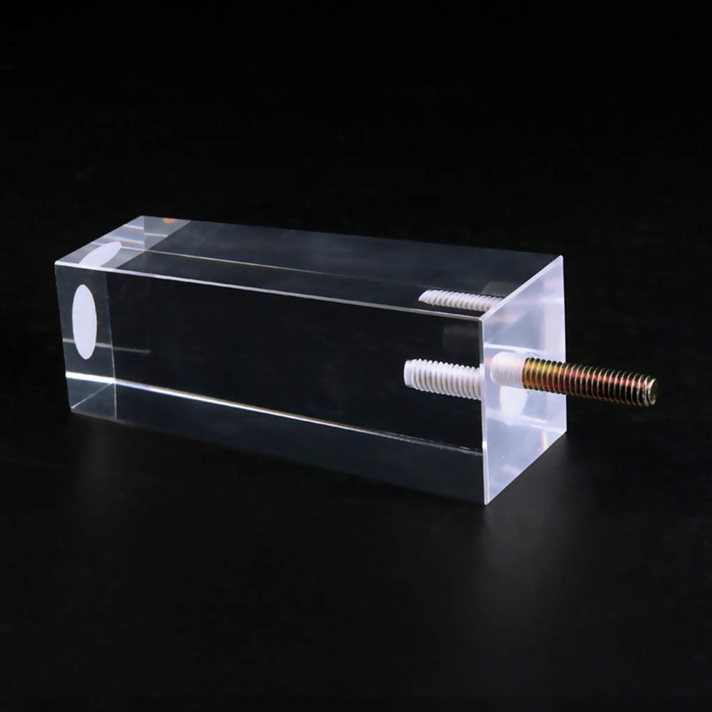 4 Piedini di Ricambio Quadrati in Acrilico Trasparente Fai da Te per Divano, Tavolo, Mobile, Gambe in Vetro Moderne per libreria, Bar, Sedia - Piedini per mobili Resistenti ed Eleganti