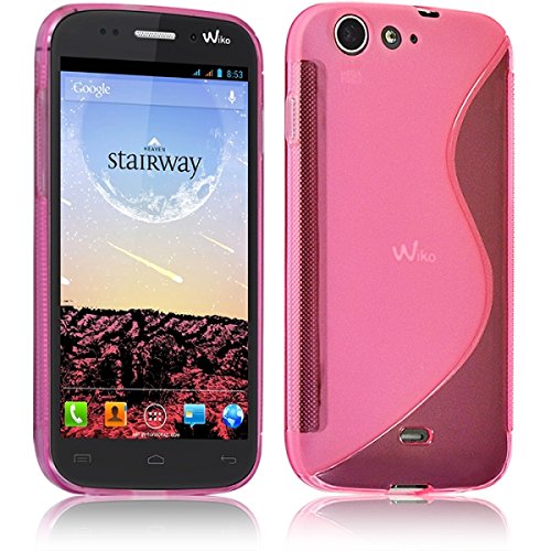 Seluxion - Housse Etui Coque S-Line Couleur Rose pour Wiko Stairway + Film de Protection