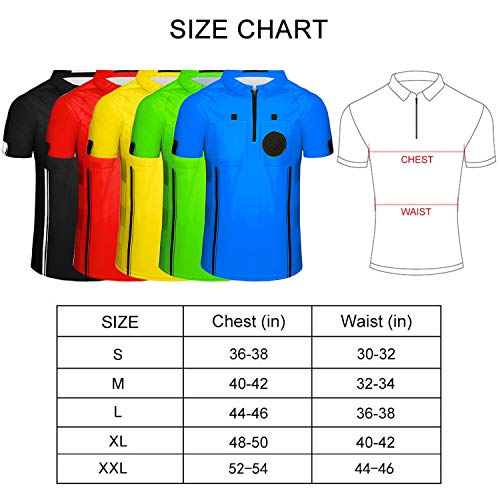 image for Yuar butee Men's Official Pro-Style Zip Neck Adult Referee Jersey Offi