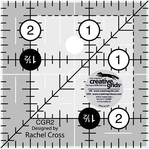 Creative Grids Quilting Ruler 6 1/2in Square by Creative Grids : Amazon ...