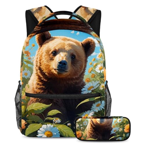 Sac à dos grande capacité motif mignon pour étudiants et voyage
