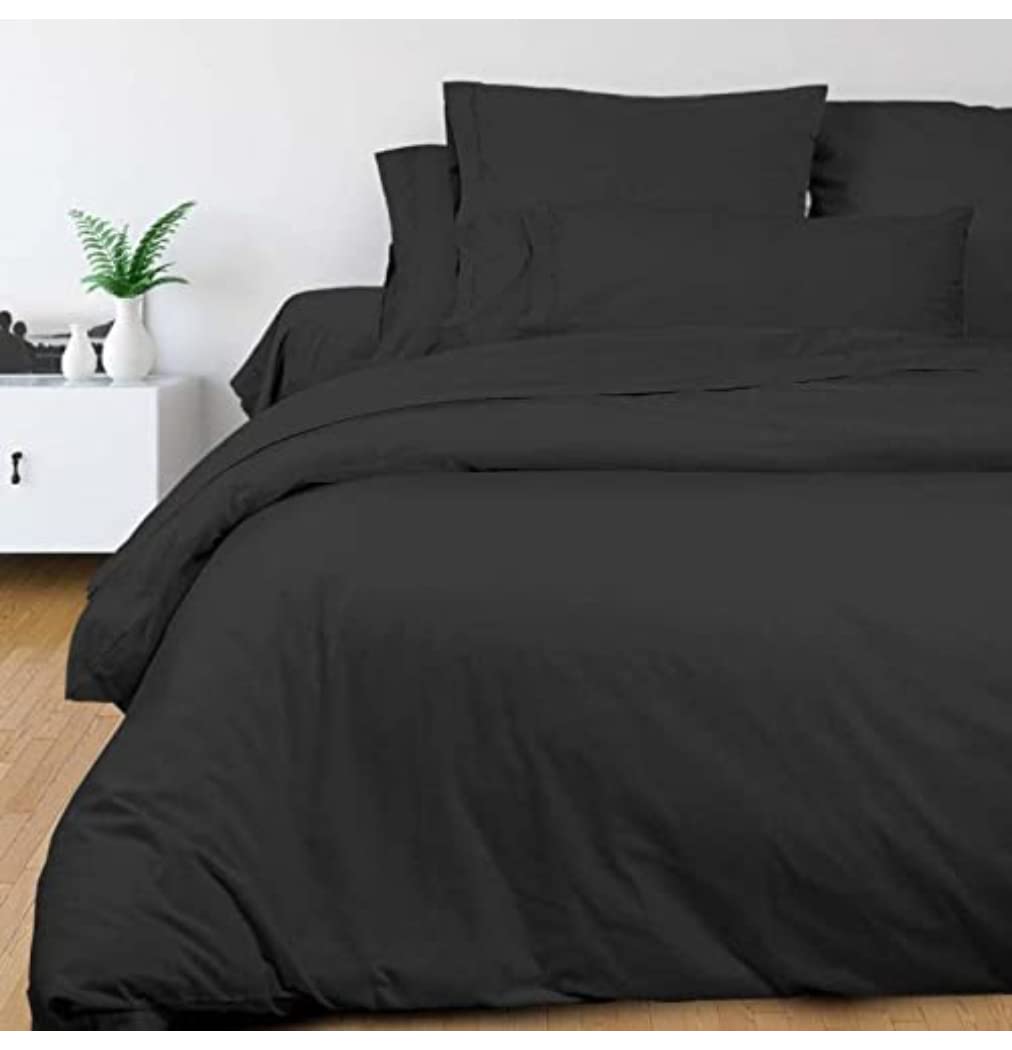 Soleil d'ocre Duvet Cover, Cotton, Charcoal, 220 x 240 cm
