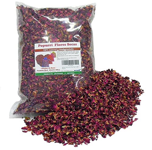 MERCAVIP Thermovip Pétalos Secos de Rosa 100% Natural. Formato Súper Ahorro en Bolsa de 150gr. Popurrí. Confeti Cover