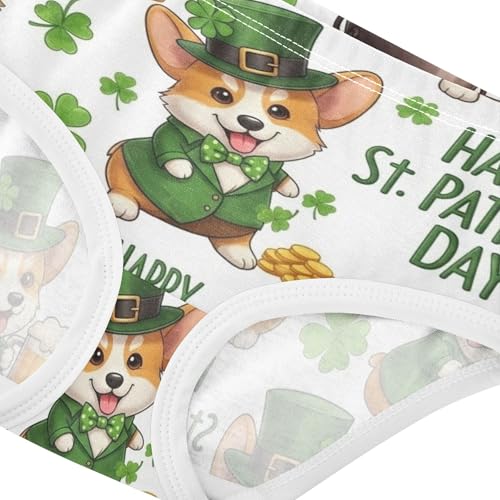 Toddler Girls Underwear 2t Cotton Panties for Girl Funny Undies Kids Briefs Cute Corgi Dogs St4