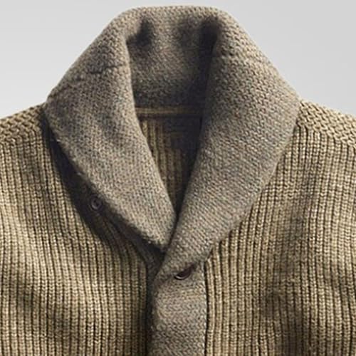 Men's Lapel Button Up Knitted Sweater Stylish Casual Cardigan Sweater Soft Thick Regular Fit Fall Winter Sweaters3