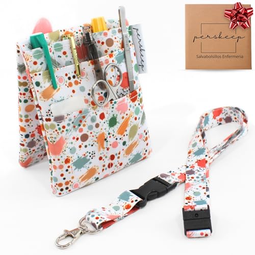 Perskeep - Salvabolsillos Enfermeria - Lanyard Enfermera - Organizador de Bolsillo - Porta Tijeras enfermeria - Combínalo con tu riñonera Enfermera - Regalos para Enfermeras