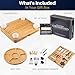 Charcuterie Boards Set – Large Bamboo Cheese Board & Platter with Charcuterie Accessories, Housewarming Gifts for New Home, Christmas, Bridal Shower, New House Gift