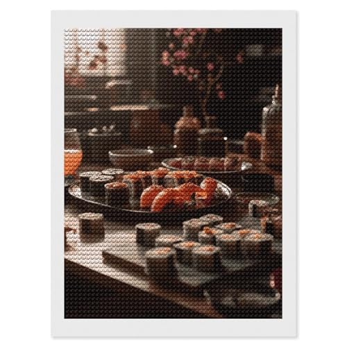 Peinture diamant sushis pour décoration murale de maison créative