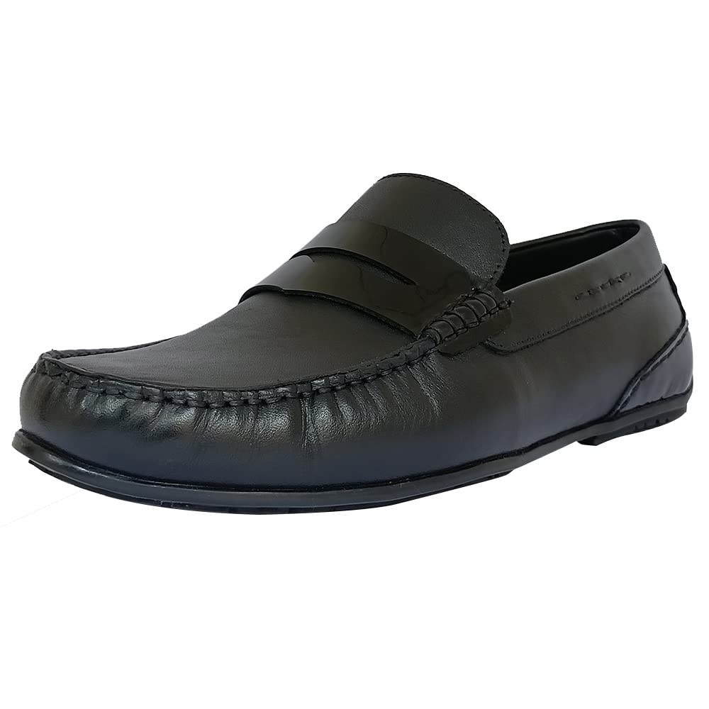 Due Sette Men's Hamilton Black Patent Leather Driving Loafer