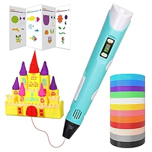 Dikale 3D Drucker Stift Set für Kinder Erwachsene Geschenk, 3D Drucker Stift mit 12 Farben 1.75mm PLA Filament, jede…