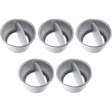 TIDTALEO 5pcs 4 Inch Anodized Aluminum Alloy round Cake Pans with Removable Bottoms, Small Cheesecake Baking Set for Home and Party Use