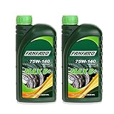  FANFARO 2 x 1L MAX-6+ 75W-140 GL-5 Limited Slip/Getriebeöl Differenzialöl Achsöl
