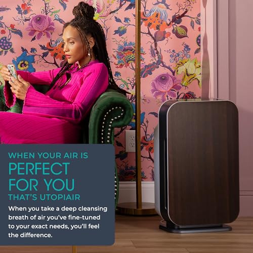 Image of Alen Air Purifier BreatheSmart 75i HEPA w / Pure Filter for Large Rooms up to 2600 Sq. Ft. - Perfect for Living Room & Kitchen - Captures Allergens, Dust, & Mold - Espresso