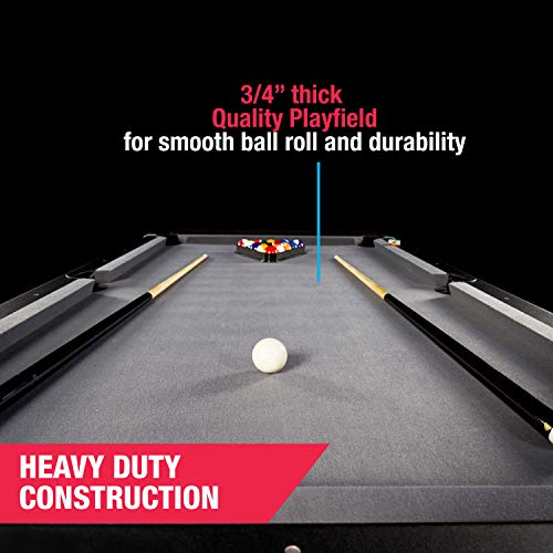 Md Sports 7.5' Titan Drop Pocket Table With Pool Ball And Cue Stick Set #TOP2