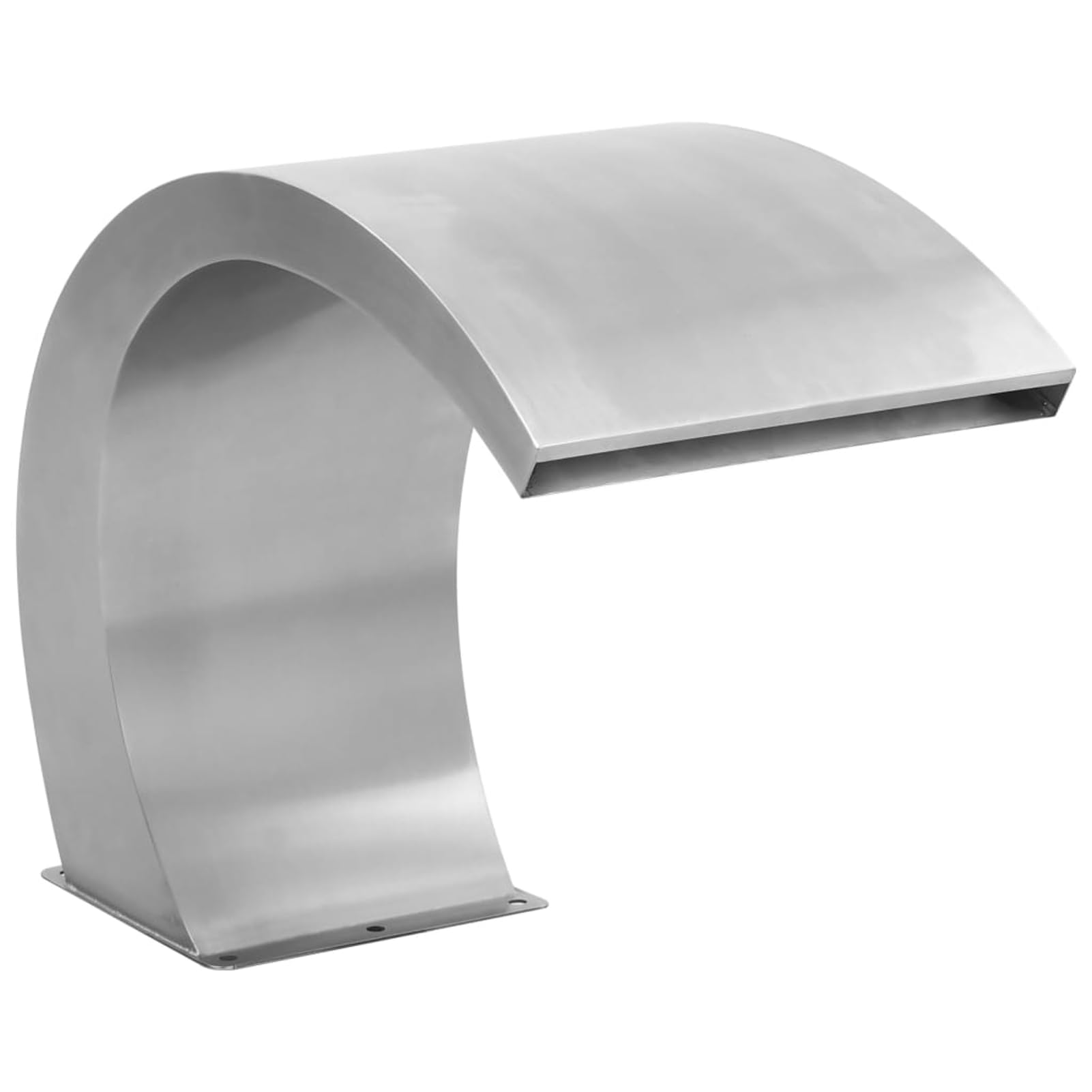Homgoday Cascata per Piscina con LED in Acciaio Inossidabile, Fontana Decorativa per Laghetto o Piscina, IP68, 15 LED Bianchi, 2m Tubo PVC, 220-240V