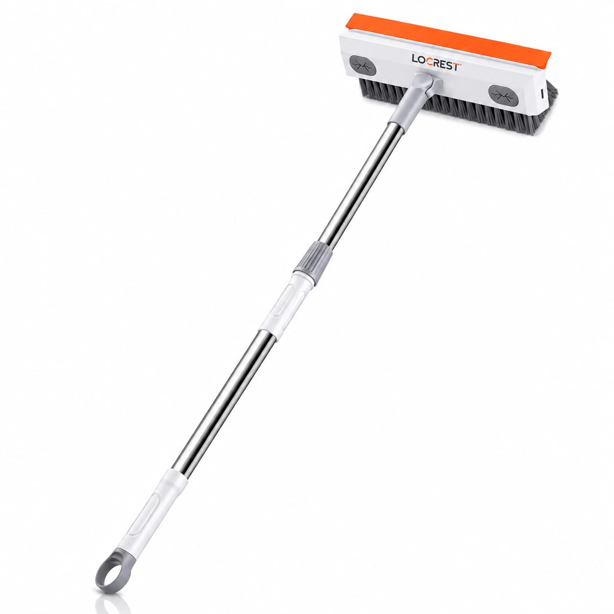 Milton Bathroom Cleaning Brush with Long Stainless Steel Handle, Floor Scrub Brush with Wiper for Tiles, Marble, Balcony & Kitchen Cleaning-image-30