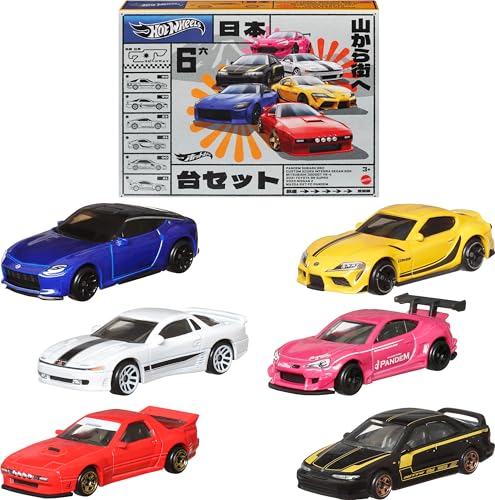 Hot Wheels Car Culture Premium Toy Car 6-Pack, Set of 6 Die-Cast 1:64 Scale...