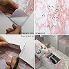 TOTIO Pink Marble Self Adhesive Wallpaper Peel Stick Glossy Thicken 16x118inch Pink Granite Furniture Sticker Waterproof Vinyl Wall Stickers Kitchen Worktop Covering Removable Sticky Back Plastic #5