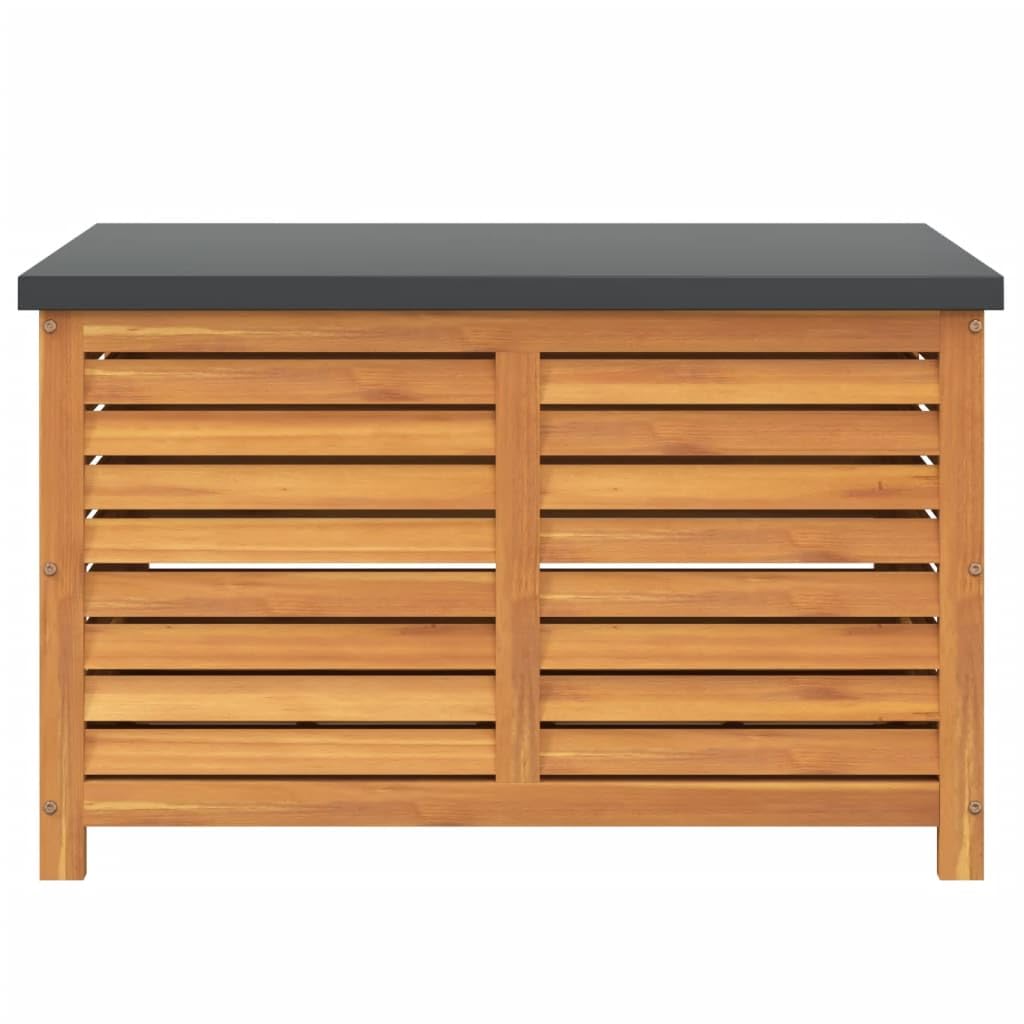 Contenitore da Giardino 90x48x55 cm Baule Esterno Legno Massello Acacia