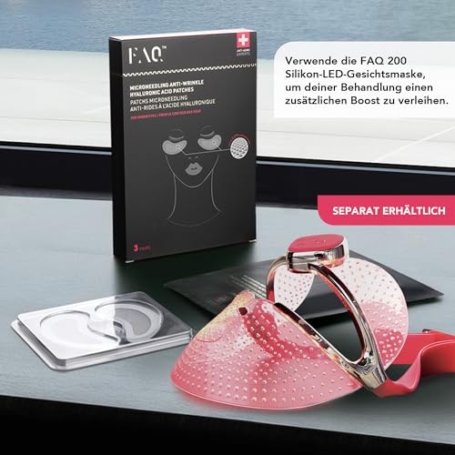 FAQ Microneedling Augenpads gegen Falten & Augenringe mit Hyaluronsäure - Sofortige nicht invasive Ergebnisse - Perfekt für unterwegs - 3×2 Stk.