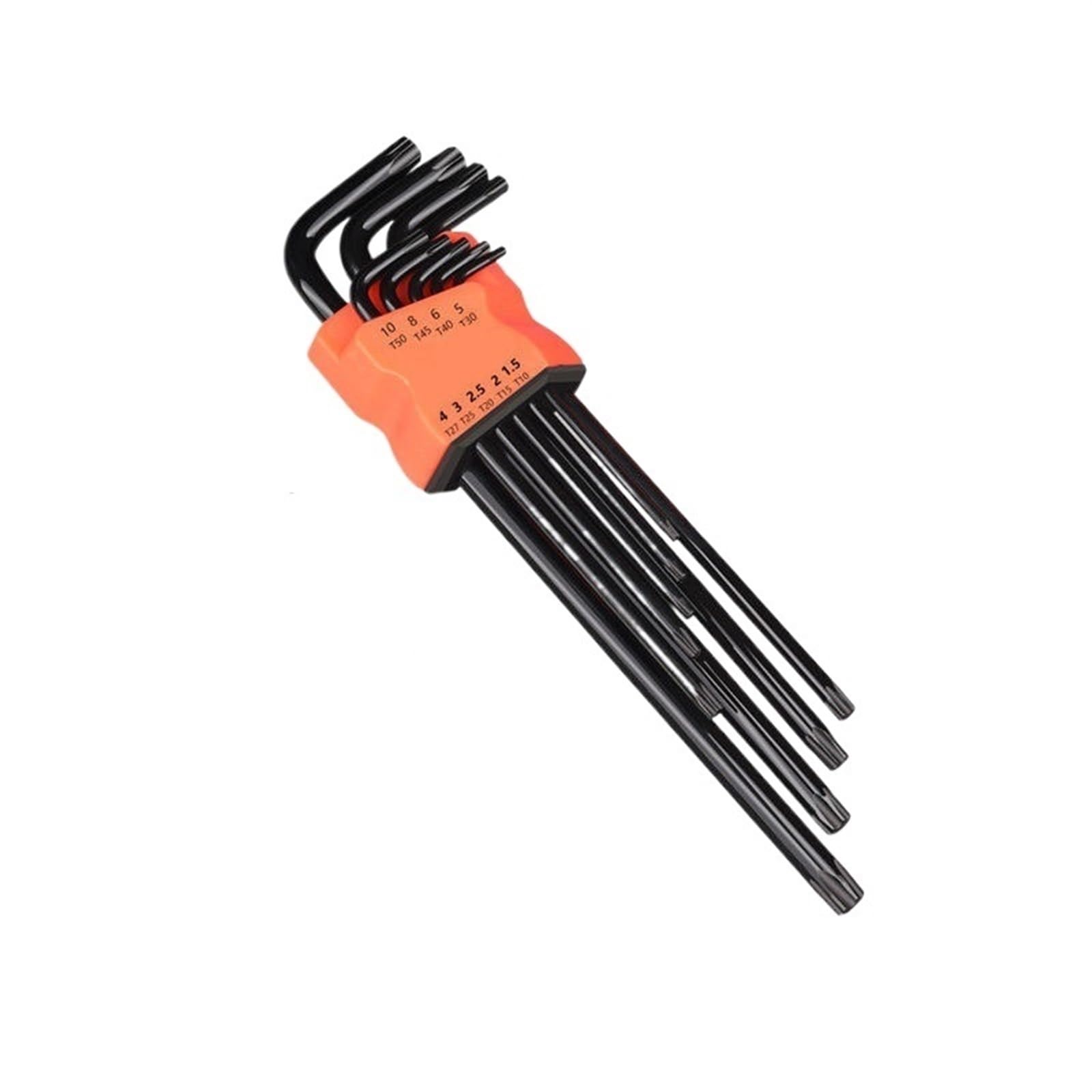 Hnulgvi Torx Head-Size L Type Hexagonal Spanner With Flat Head 9Pcs Screwdriver Hex Wrench Set Double-End L Type Allen Key Hexagon Flat Ball Torx Star Head Spanner(Torx Head-Size L)