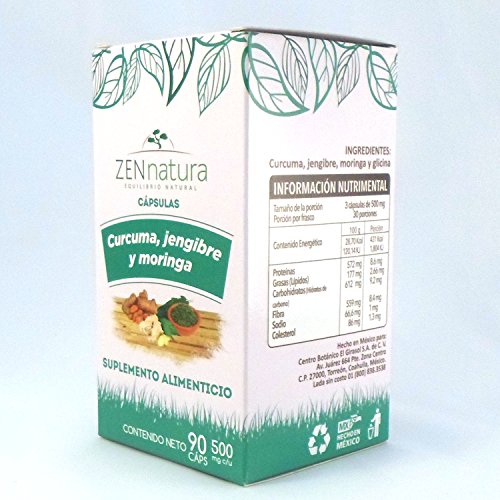 Zen Natura Curcuma Jengibre Y Moringa 90 Buy Online In Costa Rica At Desertcart