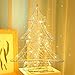 Produktbild Luxspire Nachtlicht, Gewunden Eisendraht LED Nachttischlampe Advent Lichter Weihnachtslicht mit Weihnachtenbaum Form Perlenkette Tischlampe für Weihnachten Dekoration babyzimmer Beleuchtung, Silber