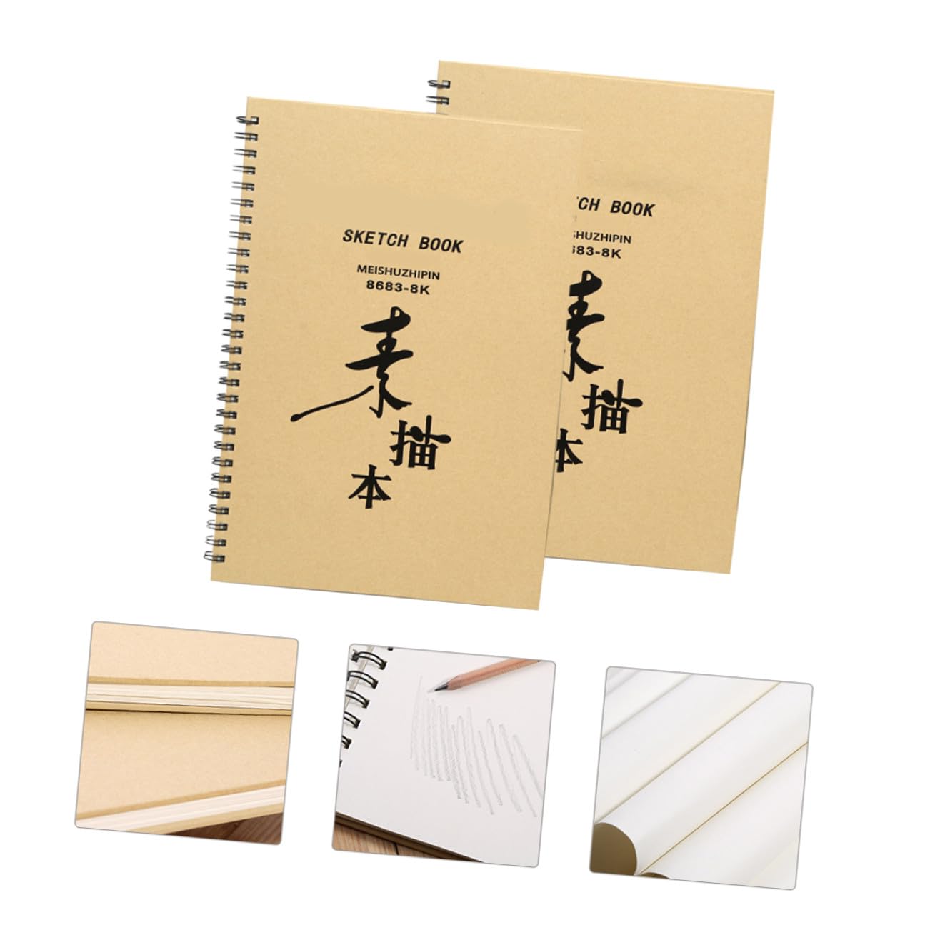TEHAUX Carnet De Croquis Portable 8k En Papier Épais, Lot De 2 Pour Étudiants, Amateurs De Dessin, Format Compact, Léger Et Solide, Adapté Aux Voyages Et Activités Extérieures