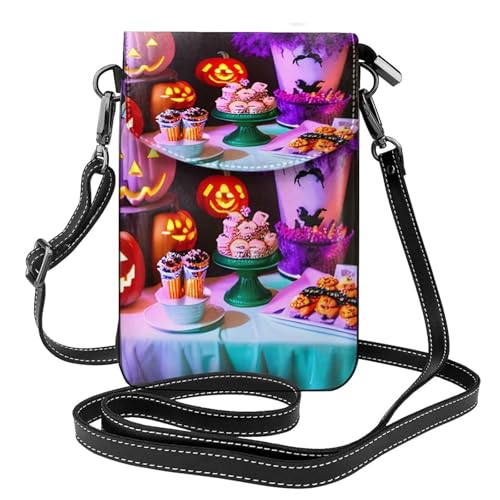 Sac téléphone portable en cuir avec bandoulière réglable pour femme compact