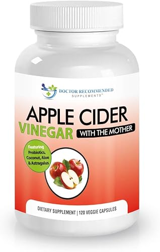 Miniatura 2 de Cápsulas de vinagre de sidra de manzana, pastillas de vinagre de sidra de manzana 100% orgánico, 1500 mg, digestión natural, refuerzo inmunológico y