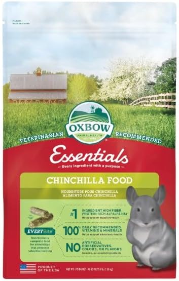 Oxbow Essentials Chinchilla Food, 3 Lb, Multicolour, Cd3, Oxbow Animal Food