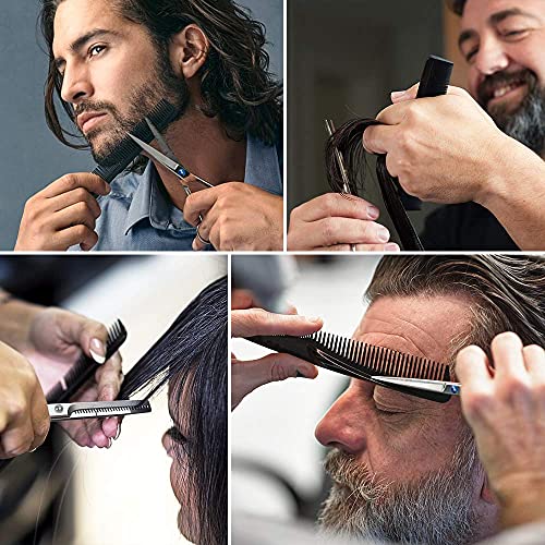 Hair Cutting Scissors Sets 11 Pcs Professional Haircut Scissors Kits Stainless Steel Thinning Scissors For Barber Salon Kid Home Adults Scissors For Hair Set #TOP6