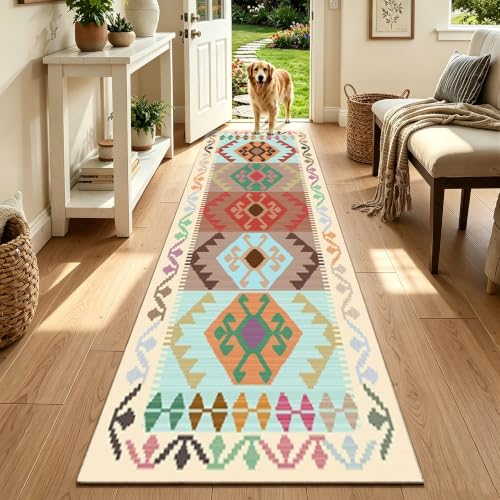 Alfombra entrada de casa y pasillo largo de 90x250 cm lavable 3