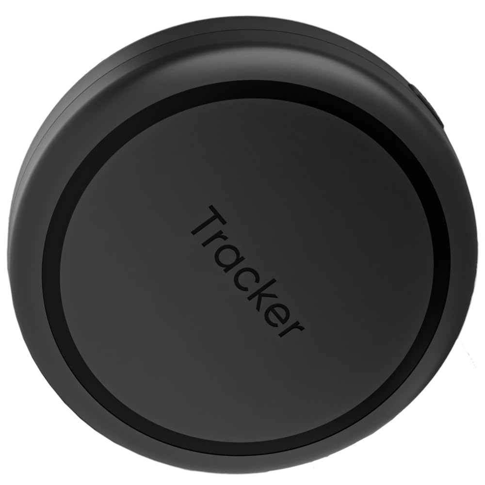 KACEPAR GPS Tracker Waterproof Magnet Mount, 5000mAh Universal Fit GPS Tracker for Vehicles Strong Magnetic Car Vehicle Tracking Anti-Lost, Round Vehicle W01 GPS Locator Tracking Device 4G