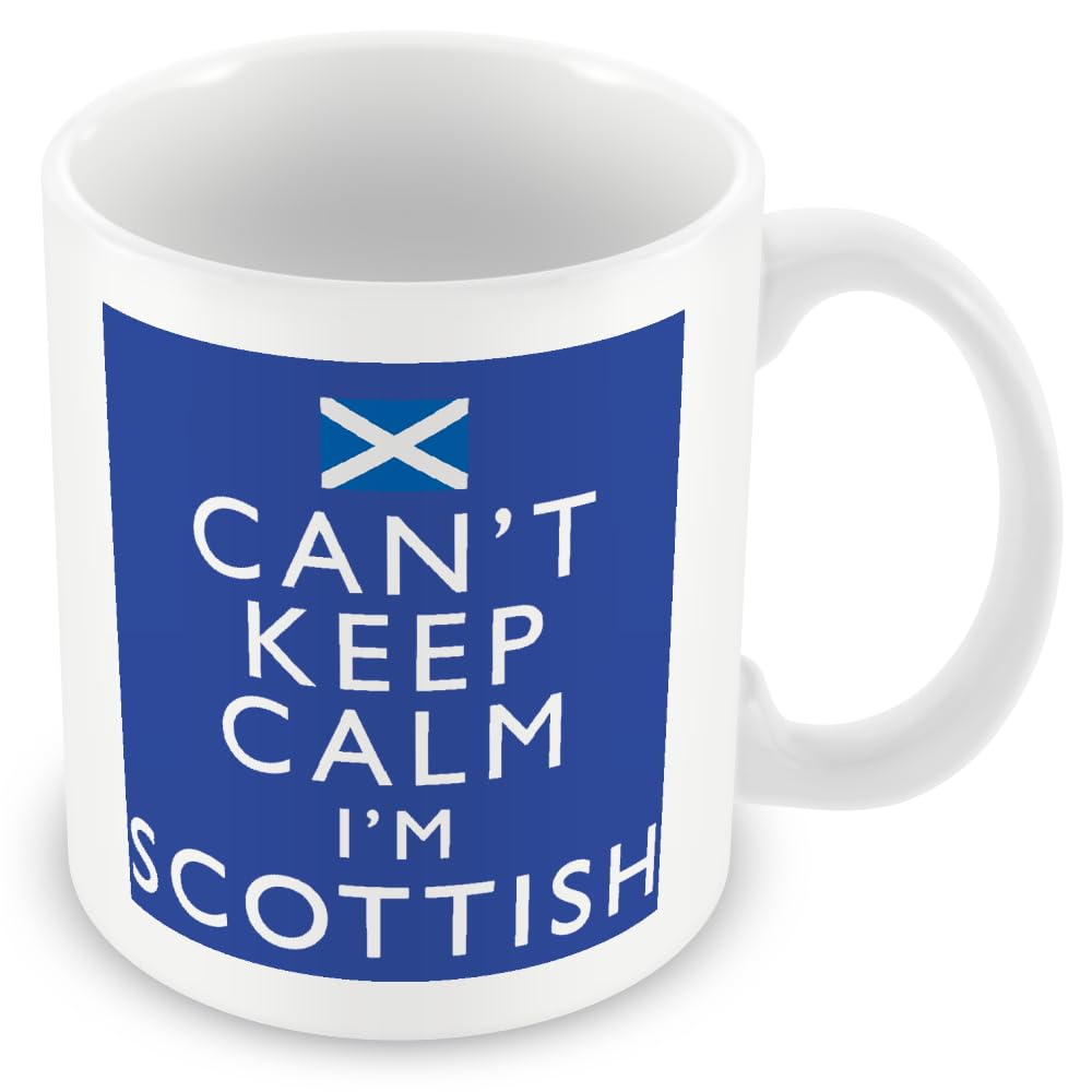 MUGGZ Keep Calm I’m Scottish Blue Mug | Funny Scottish Gift | Ceramic Coffee Tea Cup | 11oz Dishwasher Microwave Safe — image 1