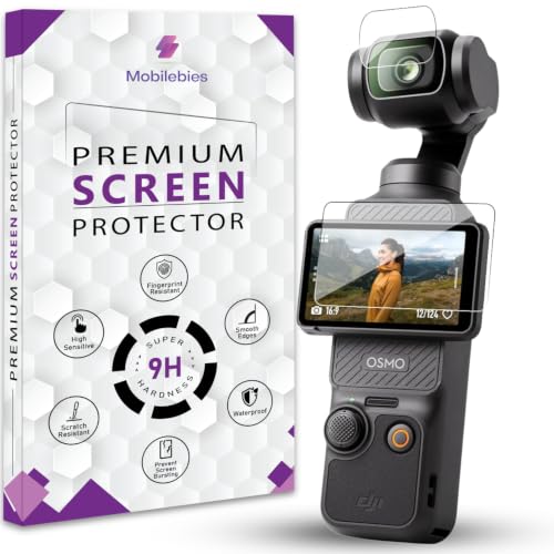 Image of Military-Grade Gorilla Tempered Glass Screen Camera Lens Protector for DJI Osmo Pocket 3 / Pocket 4 (Transparent) Complete Set