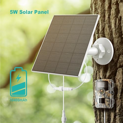 EverExceed 5W Trail Camera Solar Panel, 10400mAh Solar Panel for Camera Compatible with 6V 9V 12V Hunting Cameras, Trail Cam Solar Power with IP66 Waterproof Hunting Accessory - Image 5