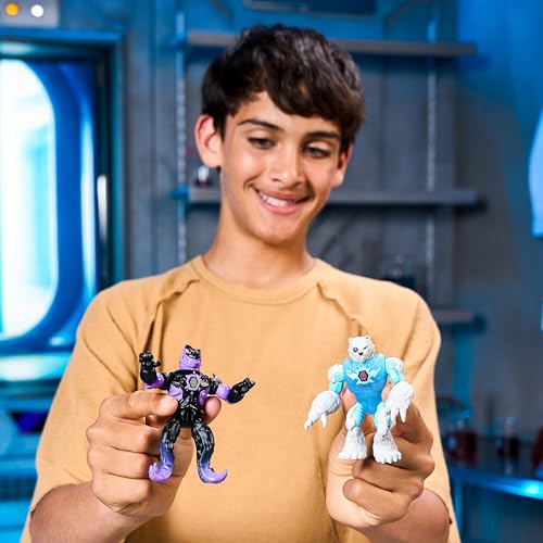 Image of MrBeast Lab Hybrids Multi Pack, Reveal Different Hybrid Parts To Create 2 Mix & Match Action Figures, Plus Parts Of The Golden Panther Dragon, Fuse Millions Of Beast Combinations - Shark VS Polar Bear