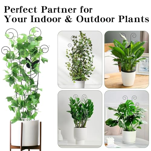 Image of ZOUTOG Trellis for Climbing Plants Indoor 4 Pack 30 Inch,Rustproof Metal Garden Trellis for Potted Plants,Houseplant Support Indoor Outdoor for Ivy Pothos Monstera Hoya Flower Vines(Butterfly Shape)