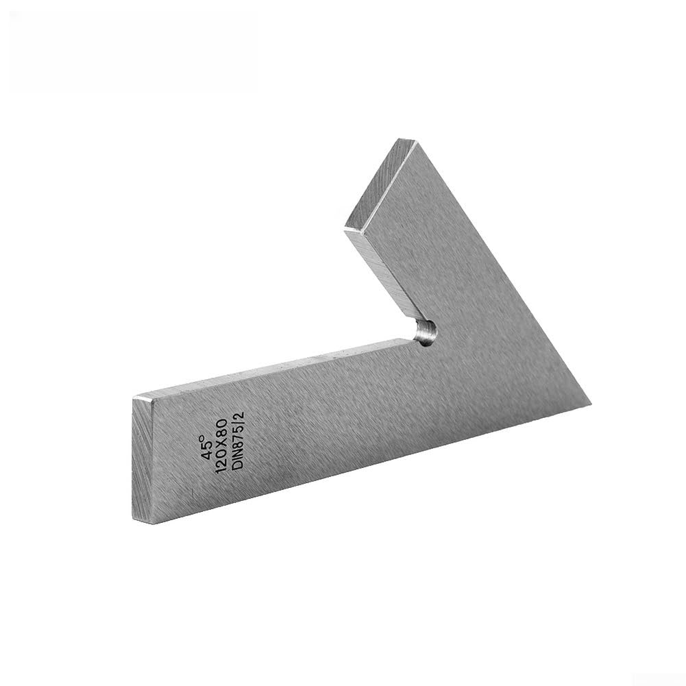 Équerre 3D en Acier pour Mesure d'Angle 45° et 90° - Outil de Menuisier pour précis DIN875/2 - Gabarit de Perçage pour Bois et Métal 150x100mm(200x130mm B)