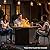 BALI OUTDOORS Propane Gas Fire Pit Table 32 inch 50,000 BTU Square Gas Firepits for Outside, Brown