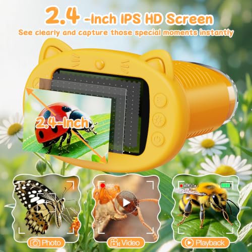 Image of 1000X Handheld Digital Microscope for Kids (Yellow)
